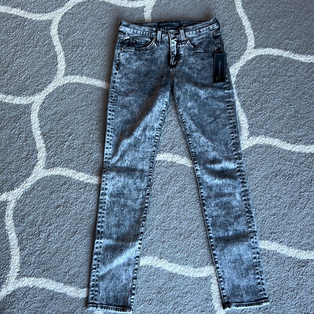 Veronica Beard, mid rise skinny jeans, color black